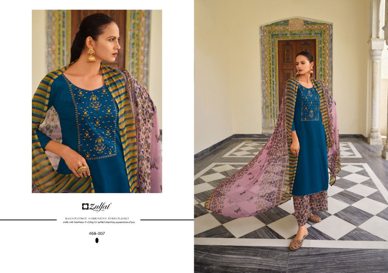 Zulfat Mahonia Vol 3 Festive Wear Wholesale Cotton Dress Material Catalog